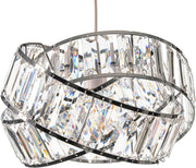 Giggi Chrome Intertwined Ring Ceiling Pendant Acrylic Crystal Modern Light Shade