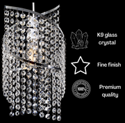 Klass Home Collection KL-LMB020 Spiral Droplet Crystal Light Shade