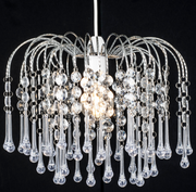 Klass Teardrop Acrylic Chrome Finish Pendant Light Shade or Lamp Shade for Living Room, Bedroom, Kitchen, Hallway