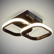 GIGGI LED, 22W Semi-Flush Square Black Ceiling Light