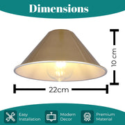 Retro Cone Metal Easy Fit Pendant Lampshades for Ceiling Lights