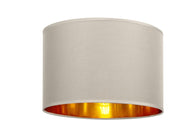 Modern Fabric Easy Fit Pendant Light Shades/Lampshades for Ceiling Lights, Golden inner