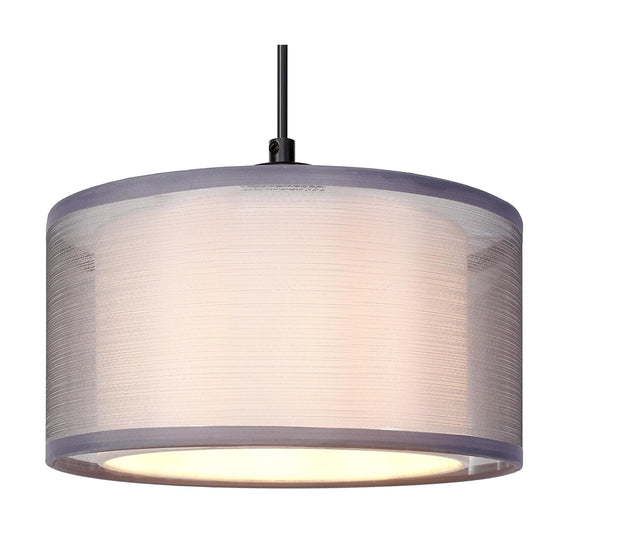 GIGGI 2-Tier Small Lamp Shade Grey, for Ceiling Lights, Table Lamps & Floor Lamps