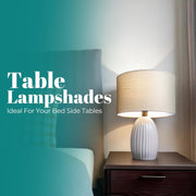 Modern Fabric Easy Fit Pendant Light Shades/Lampshades for Ceiling Lights, White inner