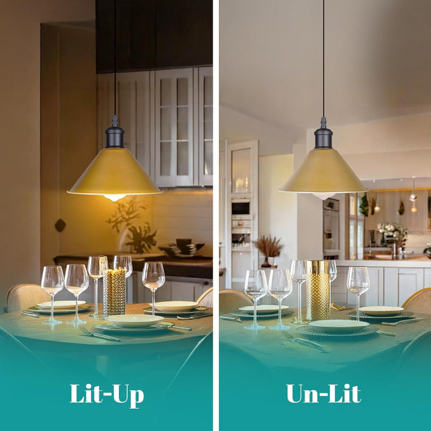 Retro Cone Metal Easy Fit Pendant Lampshades for Ceiling Lights
