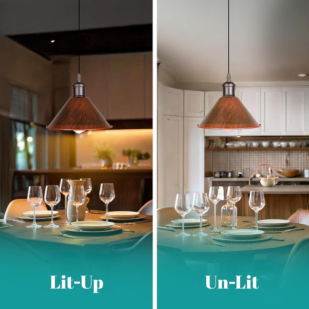 Retro Cone Metal Easy Fit Pendant Lampshades for Ceiling Lights