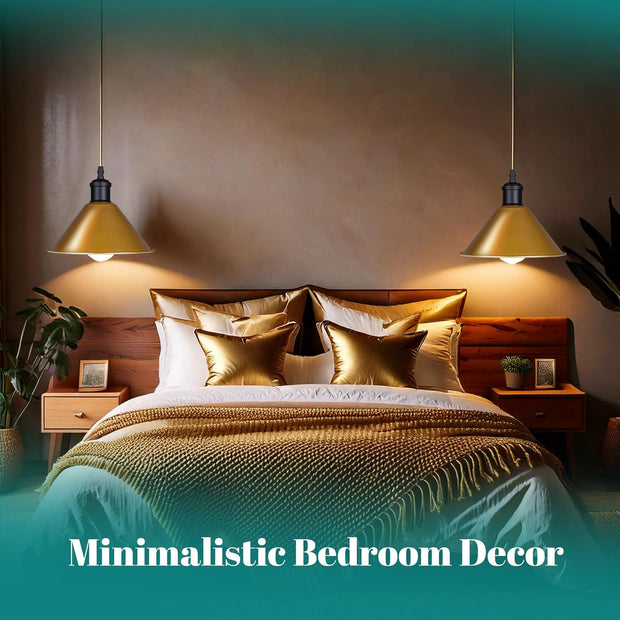 Retro Cone Metal Easy Fit Pendant Lampshades for Ceiling Lights