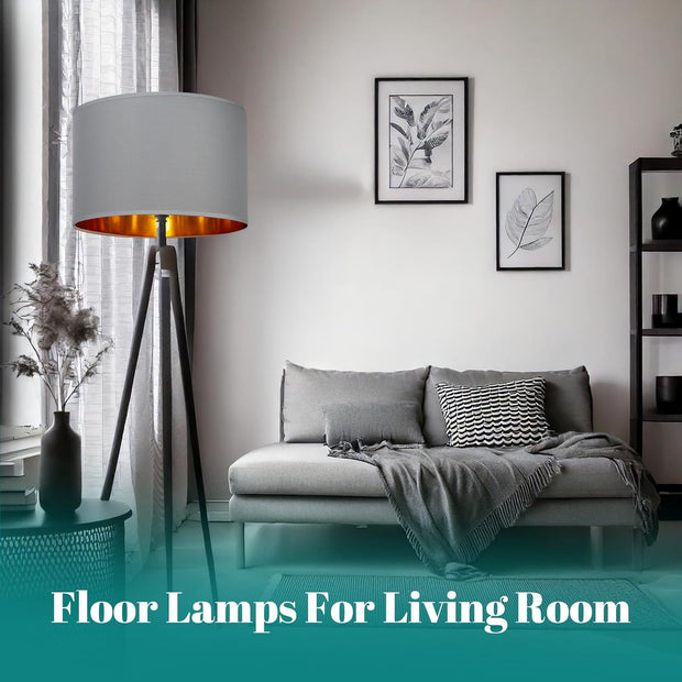Modern Fabric Easy Fit Pendant Light Shades/Lampshades for Ceiling Lights, Golden inner