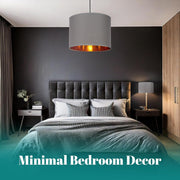 Modern Fabric Easy Fit Pendant Light Shades/Lampshades for Ceiling Lights, Golden inner