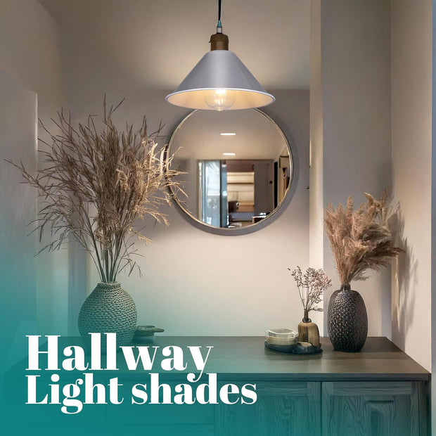 Retro Cone Metal Easy Fit Pendant Lampshades for Ceiling Lights