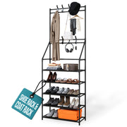 Shoe Rack & lightweight Coat Stand – Multipurpose Shoe Storage Organiser – Entryway & Hallway Organiser for Shoes & Accessories