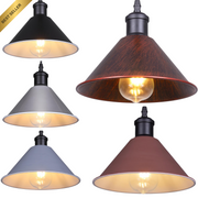 Retro Cone Metal Easy Fit Pendant Lampshades for Ceiling Lights