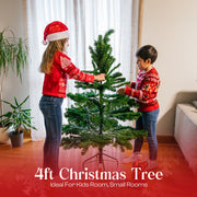 4ft Christmas Tree 400 Tips Lush Xmas Tree, Premium PVC Realistic Artificial Christmas Tree With Metal Stand, Green Christmas Trees in 4 ft, 5ft, 6ft & 7ft Sizes Perfect Christmas Decoration