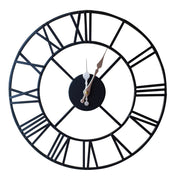 Vintage Metal Skeleton Clock- Black