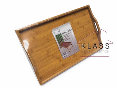 Natural Bamboo Lap Desk Breakfast Tray with Free Phone Holder - Klass Home