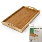 Natural Bamboo Lap Desk Breakfast Tray with Free Phone Holder - Klass Home