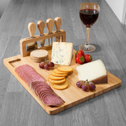 Bamboo Cheese Board Gift Set | Charcuterie Board | Cheese Board and Knife Set