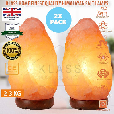 2 x Pack | 2-3 KG Medium Himalayan Natural Salt Lamp