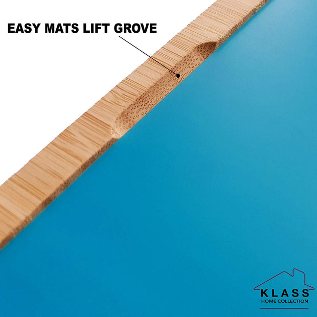 Large Bamboo Wodden Chopping Board with PP Mats - Klass Home