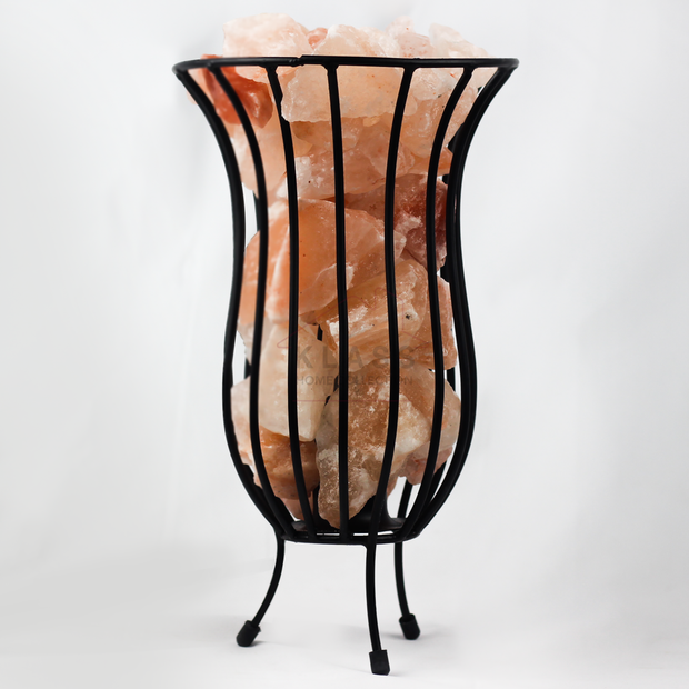Pink Rock Crystal Salt Chunks Vase - Klass Home