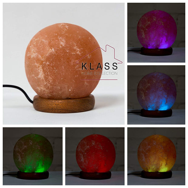 Sphere shaped Colour Changing LED Salt Lamp - Klass Home