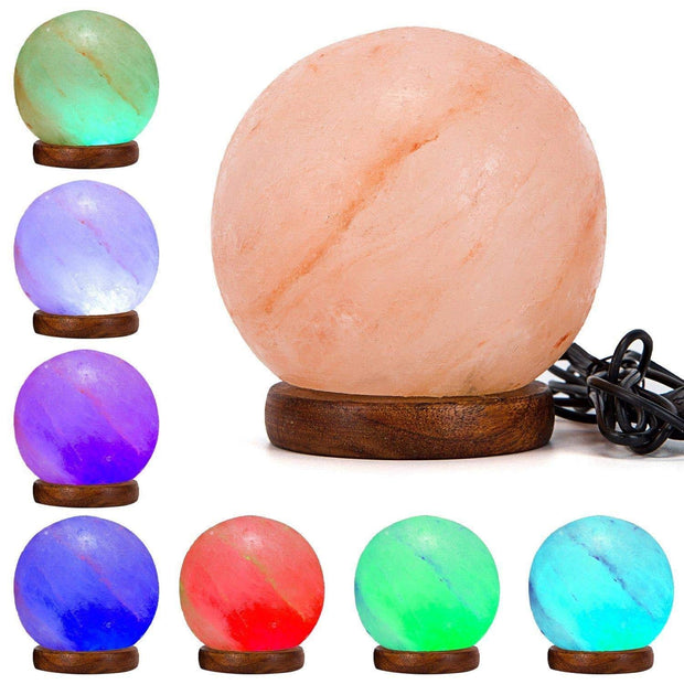 Sphere shaped Colour Changing LED Salt Lamp - Klass Home