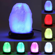 Rare White Natural Rock Crystal Salt Lamp- USB ( Colour Changing) - Klass Home